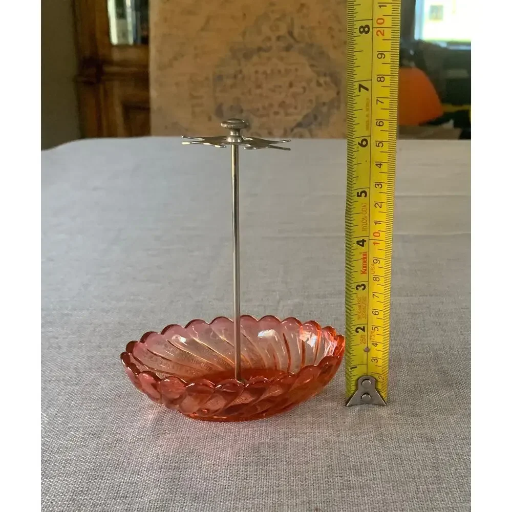 Vintage Baccarat Déposé Dresser Set | Depression Era Cranberry–Amber Glass